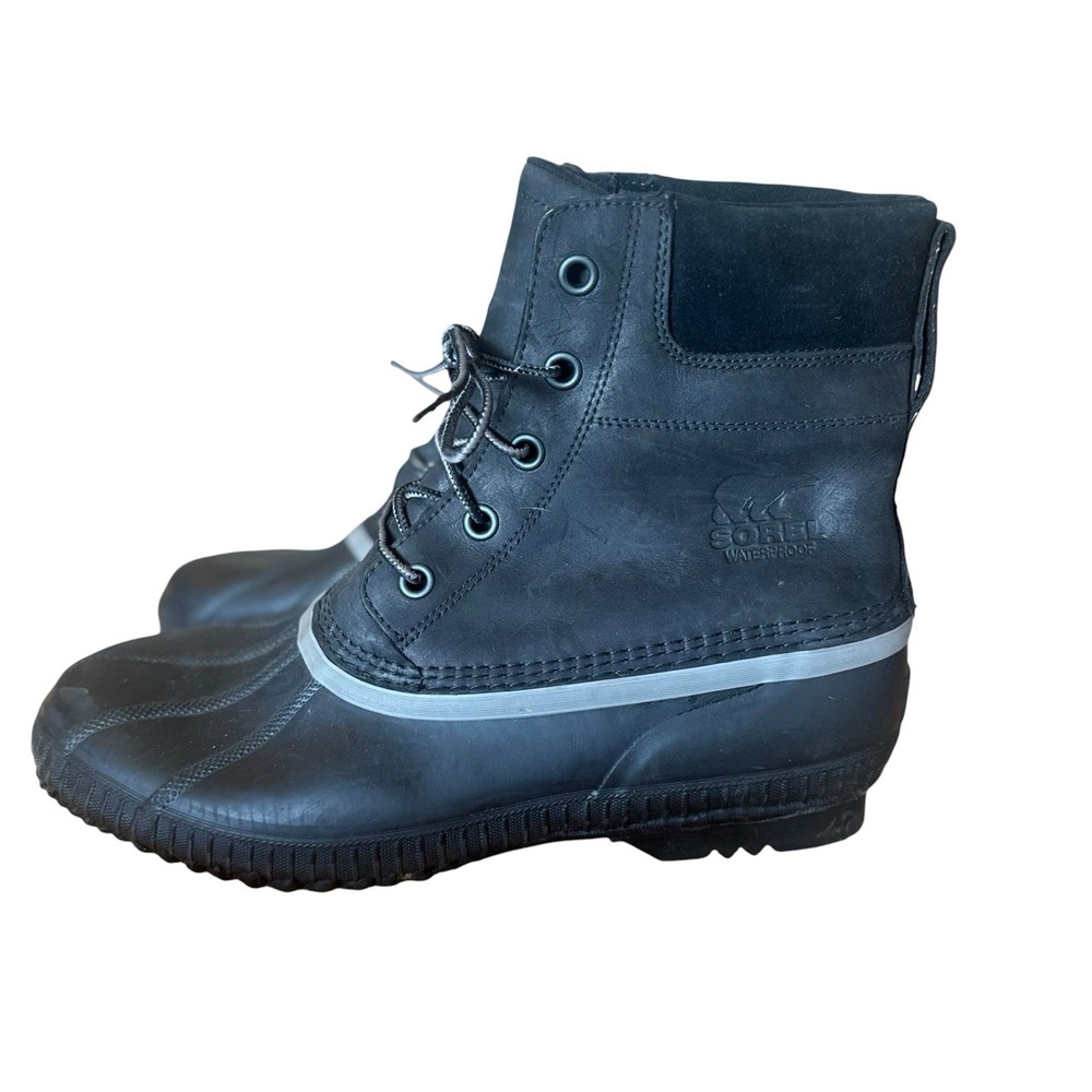 SOREL Cheyanne II Black/Black Waterproof Boots Size 14